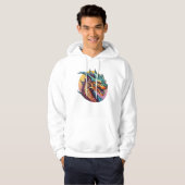 Chinesischer Drache farbiger Cartoon Hoodie (Vorne ganz)