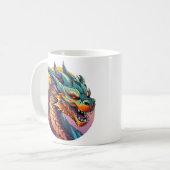 Chinesischer Drache farbiger Cartoon Kaffeetasse (Vorderseite Links)