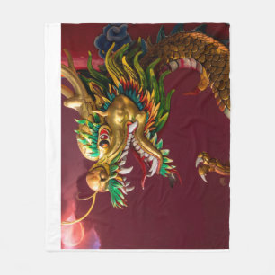 Chinesischer Drache Fleecedecke