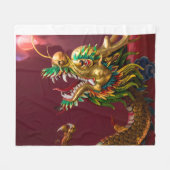 Chinesischer Drache Fleecedecke (Vorderseite (Horizontal))