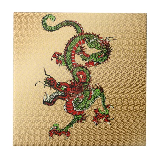 Chinesischer Drache Fliese (Vorderseite)