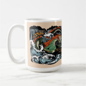 Chinesischer Drache gegen Tiger Kaffeetasse (Links)