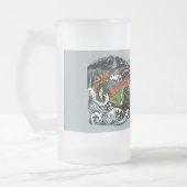 Chinesischer Drache gegen WhiteTiger Mattglas Bierglas (Links)
