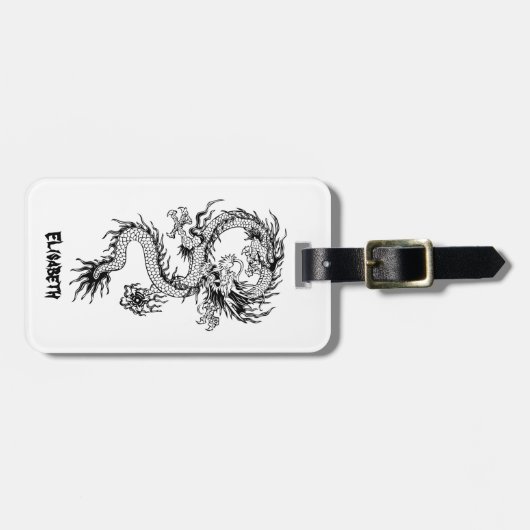 chinesischer Drache Gepäckanhänger (Vorderseite horizontal)