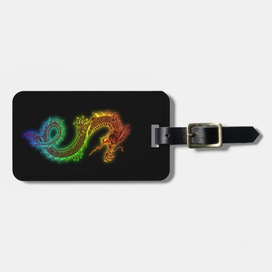 Chinesischer Drache Gepäckanhänger (Vorderseite horizontal)