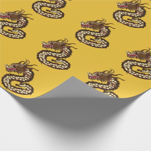 Chinesischer Drache Geschenkpapier (Ecke)