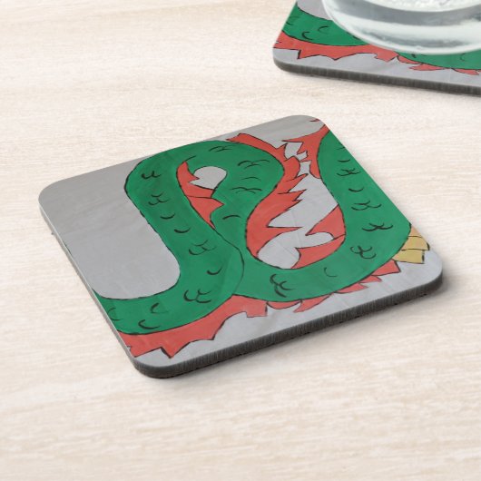 Chinesischer Drache Getränkeuntersetzer (Linke Seite)