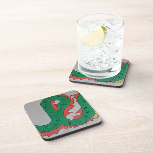 Chinesischer Drache Getränkeuntersetzer (Rechte Seite)