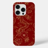 Chinesischer Drache Gold und Dunkelrot Case-Mate iPhone Hülle (Rückseite)