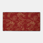 Chinesischer Drache Gold und Dunkelrot Schreibtischunterlage (Vorderseite)