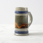 Chinesischer Drache Gray / Blue 22 oz Stein Bierglas (VorderseiteRechts)