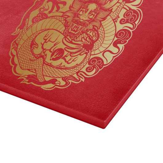 Chinesischer Drache in Wolken Schneidebrett (Ecke)