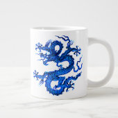 Chinesischer Drache, Indigoblau Jumbo-Tasse (Rechts)