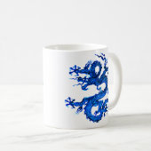 Chinesischer Drache, Indigokaffee-Tasse Kaffeetasse (VorderseiteRechts)