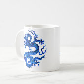 Chinesischer Drache, Indigokaffee-Tasse Kaffeetasse (Vorderseite Links)