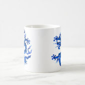 Chinesischer Drache, Indigokaffee-Tasse Kaffeetasse (Mittel)