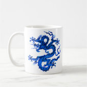 Chinesischer Drache, Indigokaffee-Tasse Kaffeetasse (Links)