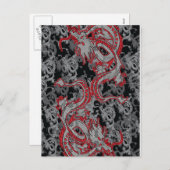 Chinesischer Drache - Jahr des Drachen Feiertagspostkarte (Vorne/Hinten)