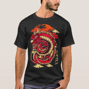 Chinesischer Drache Japanischer Art Tokyo Dragon P T-Shirt