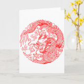 Chinesischer Drache Karte (Gelbe Blume)