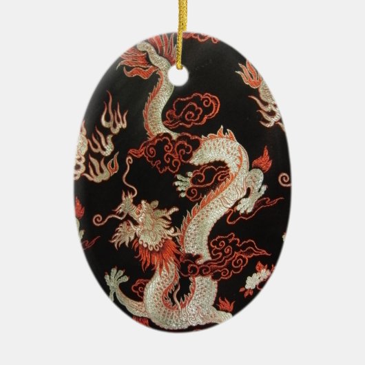 Chinesischer Drache Keramikornament (Vorne)