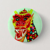 Chinesischer Drache-Kopf Button (Vorderseite)