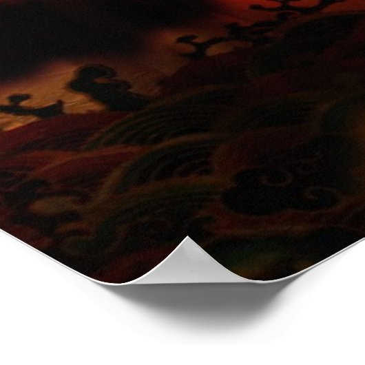 Chinesischer Drache Lantern Poster (Ecke)