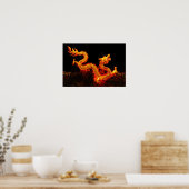 Chinesischer Drache Lantern Poster (Küche)