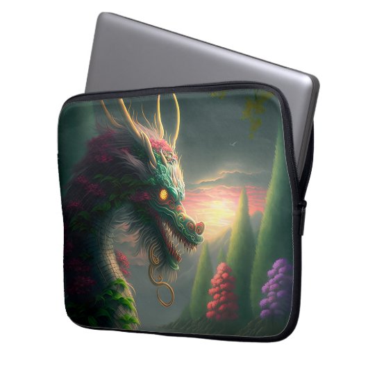 Chinesischer Drache Laptopschutzhülle (Vorderseite Links)