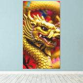 Chinesischer Drache Leinwanddruck (Insitu (Holzboden))