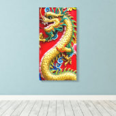 Chinesischer Drache Leinwanddruck (Insitu (Holzboden))