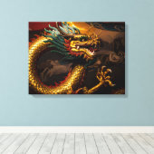 Chinesischer Drache Leinwanddruck (Insitu (Holzboden))