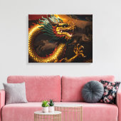 Chinesischer Drache Leinwanddruck (Insitu (Wohnzimmer))