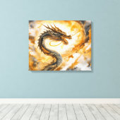 Chinesischer Drache Leinwanddruck (Insitu (Holzboden))