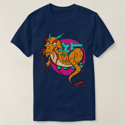 Chinesischer Drache Long Asian Street Style T-Shirt (Design vorne)