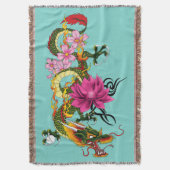 Chinesischer Drache Lotus Cherry Blüten Decke (Vorderseite Vertikal)