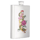 Chinesischer Drache Lotus Cherry Blüten Flachmann (Rechts)