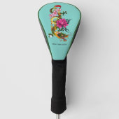 Chinesischer Drache Lotus Cherry Blüten Golf Headcover (Vorderseite)