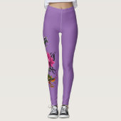 Chinesischer Drache Lotus Cherry Blüten Leggings (Vorderseite)