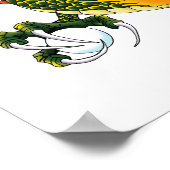 Chinesischer Drache Lotus Cherry Blüten Poster (Ecke)