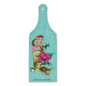 Chinesischer Drache Lotus Cherry Blüten Schneidebrett (Vorderseite)