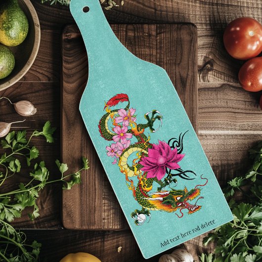 Chinesischer Drache Lotus Cherry Blüten Schneidebrett