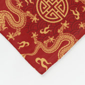 Chinesischer Drache Lucky-Symbol Fleecedecke (Ecke)