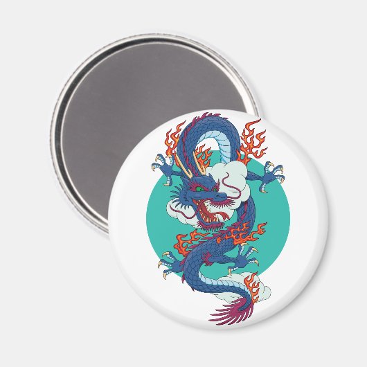 Chinesischer Drache Magnet (Vorderseite/Rückseite)