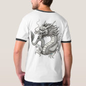 Chinesischer Drache Männer-Ringer-T - Shirt 🐉 👕 (Rückseite)