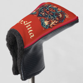Chinesischer Drache mit Flammen Golf Headcover