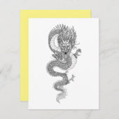 Chinesischer Drache Mitteilungskarte (Vorne/Hinten)