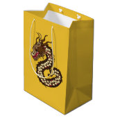 Chinesischer Drache Mittlere Geschenktüte (Rückseite Schrägansicht)