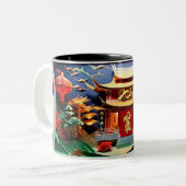 chinesischer Drache - Neujahr 2024 Tempel 2TMug Zweifarbige Tasse (Vorderseite Links)