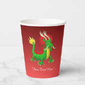 Chinesischer Drache Pappbecher (Rückseite)